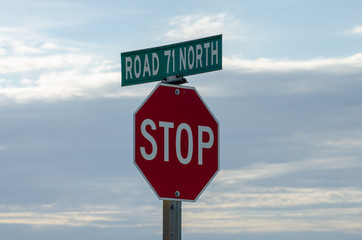 Rural stop sign