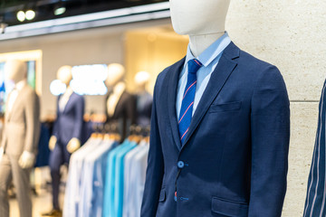 luxury suit in shopping mall