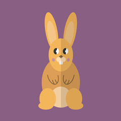 Flat design style animal avatar icon set. Vector illustration.