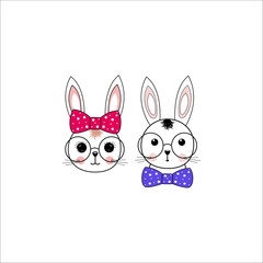 A pair of cute rabbits