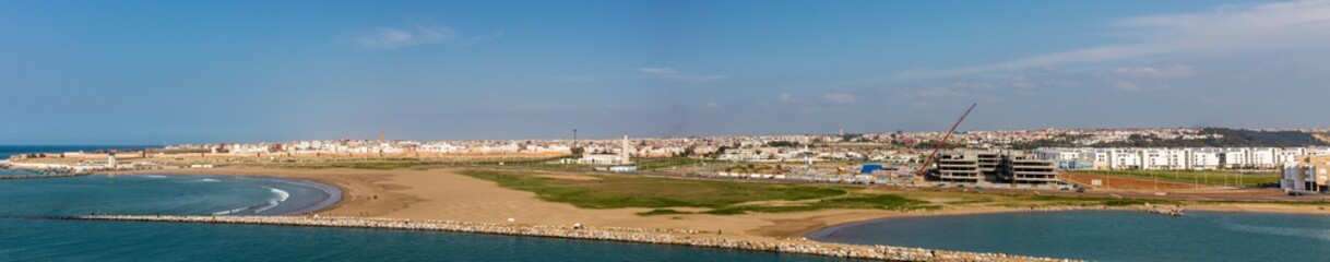 Fototapeta na wymiar Panorama from the old city of Rabat