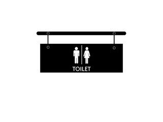 Man and lady toilet sign,