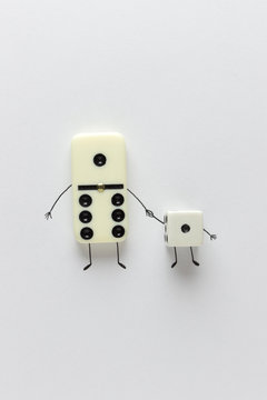Conceptual parent and child holding hands