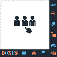 Recruitment icon flat