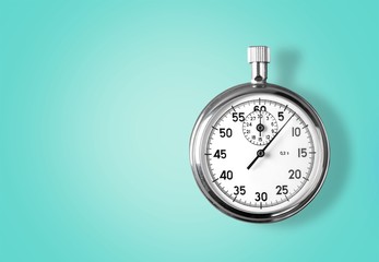 Close-up Stopwatch in Human Hand, Timer
