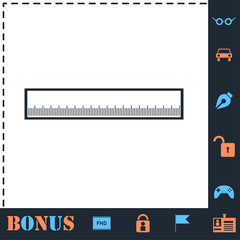 Ruler icon flat