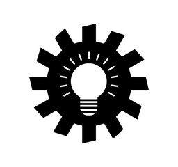 Settings icon vector tools with ligh