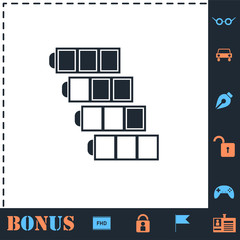 Battery icon flat