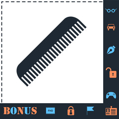 Comb icon flat