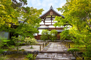 Exterior of the Arashiyama temple in Kyoto, Japan