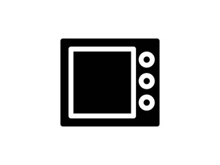 television glyph vector icon