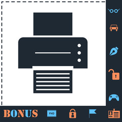 Printer icon flat