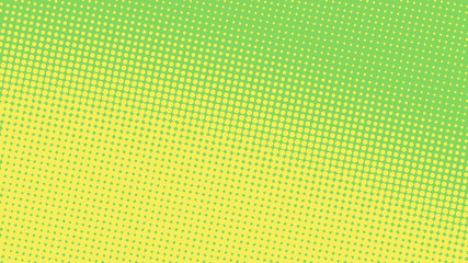 Bright pop art background in green and yellow colors dot haltone retro style, vector illustation full hd