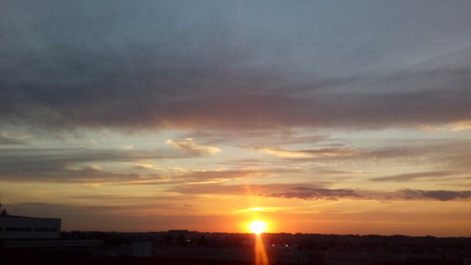 sunset over 