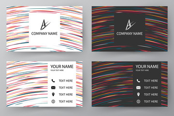 Vector business card. Visiting card for business and personal use. Modern presentation card. Vector illustration design.