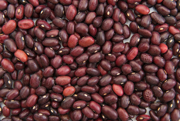 red beans on white background
