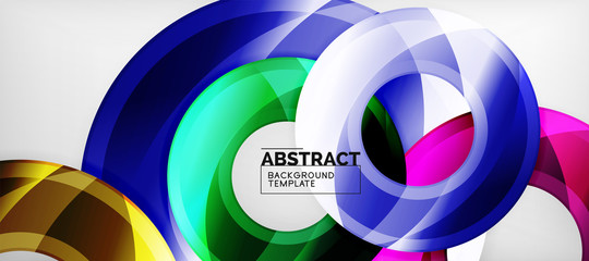 Fototapeta premium Glossy circles geometric background