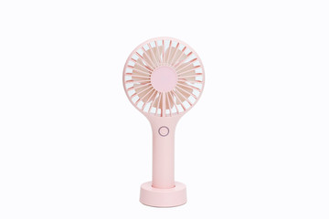 Small fan for carry on hand with clipping path