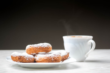 Coffee and  homemade donuts