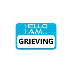 Obraz premium Hello I am Grieving card