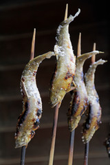 Japanese street food - grilled mackerel