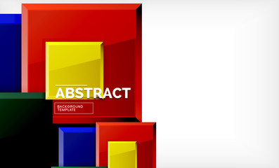Geometric abstract background, modern square design