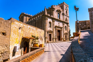 View of a small Sicilian village.