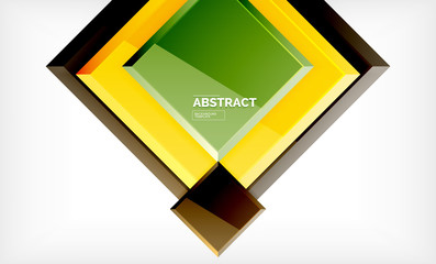 Geometric abstract background, modern square design