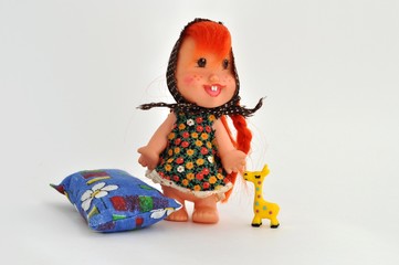 cheerful toy doll