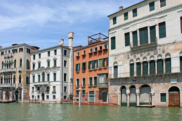 The Grand canal in Venice Italy