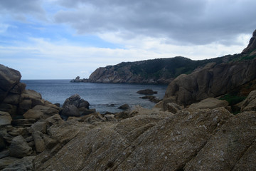 Fototapeta na wymiar La costa di Capo Ferrato