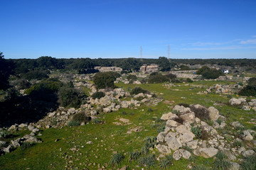 Fototapeta na wymiar Area archeologica di Bruncu Madugui