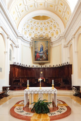 Pennabilli, Italy. Interiors of catholic church (Parrocchia Cattedrale)