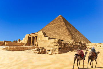 The Pyramid of Cheops and the Mastaba of Seshemnefer IV, Giza, Egypt