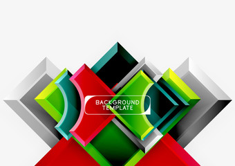 Geometrical 3d shapes background