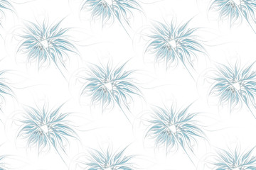 Modern abstract seamless pattern. Geometric background. Fractal, spiral, curl