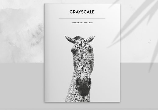 Brochure Layout with Black and White Accents