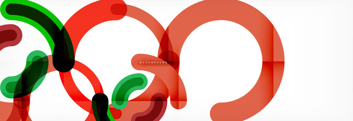 Round linear circle shapes background