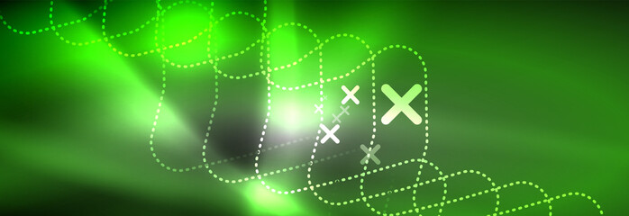 Glowing neon abstract lines, techno futuristic template