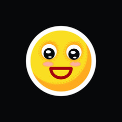 Smiley.Face with emotions. Icon. On separate layers. Vector illustration.