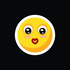 Smiley.Face with emotions. Icon. On separate layers. Vector illustration.