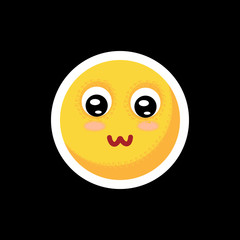 Smiley.Face with emotions. Icon.  illustration.