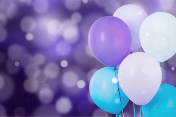 Bunch of colorful balloons on  background