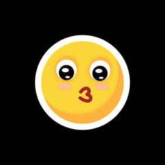 Smiley.Face with emotions. Icon.  illustration.