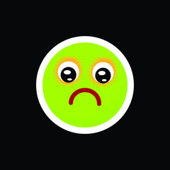 Smiley.Face with emotions. Icon. On separate layers. Vector illustration.