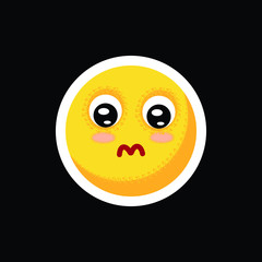 Smiley.Face with emotions. Icon. On separate layers. Vector illustration.