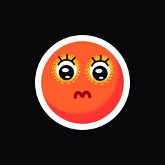 Smiley.Face with emotions. Icon. On separate layers. Vector illustration.