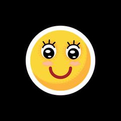 Smiley.Face with emotions. Icon.  illustration.