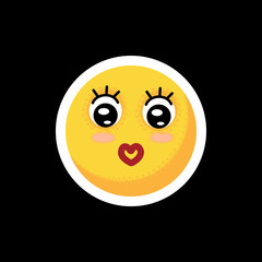 Smiley.Face with emotions. Icon.  illustration.