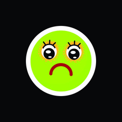 Smiley.Face with emotions. Icon. On separate layers. Vector illustration.